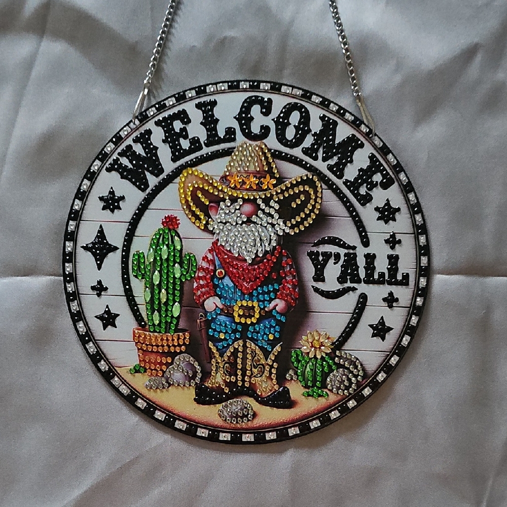 Wall Hanging Western Rhinestone Sun Catcher